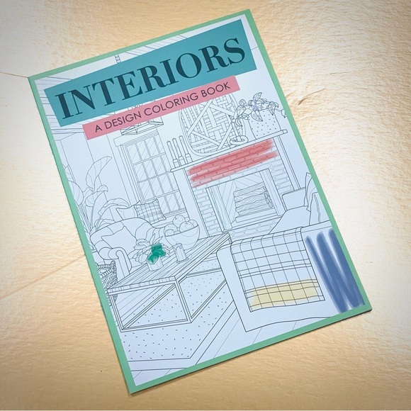 Interiors: A Design Coloring Book NEW - Picture 1 of 3